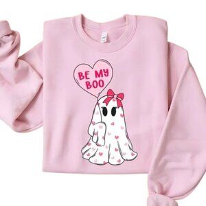 Be My Boo NEW Valentine's Day pink crewneck sweatshirt